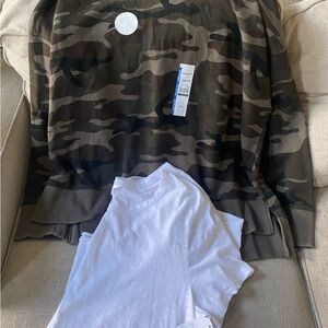 Camouflage Sweatshirt and White T-Shirt Set BUNDLE🔥🔥🔥